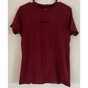 Hollister T-Shirt Mens Small Maroon Embroidered Logo Excellent condition